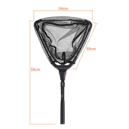 LEO 28036 30cm Portable Fish Landing Net Foldable Triangular Nylon Fishing Dip Net