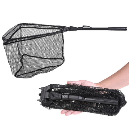 LEO 28036 30cm Portable Fish Landing Net Foldable Triangular Nylon Fishing Dip Net