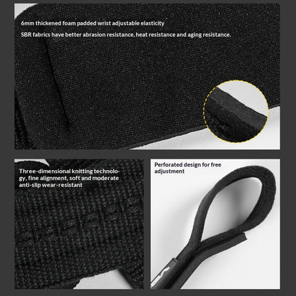 VBOSI 0404V 1 Pair Lifting Straps 6mm Padded Gym Wrist Wraps Anti-Slip Weight Lifting Grips for Deadlift Pull-ups