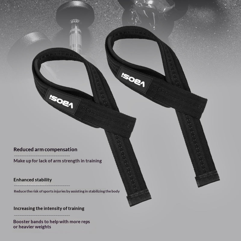VBOSI 0404V 1 Pair Lifting Straps 6mm Padded Gym Wrist Wraps Anti-Slip Weight Lifting Grips for Deadlift Pull-ups