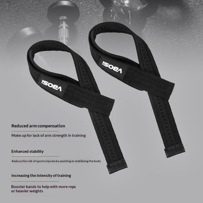 VBOSI 0404V 1 Pair Lifting Straps 6mm Padded Gym Wrist Wraps Anti-Slip Weight Lifting Grips for Deadlift Pull-ups