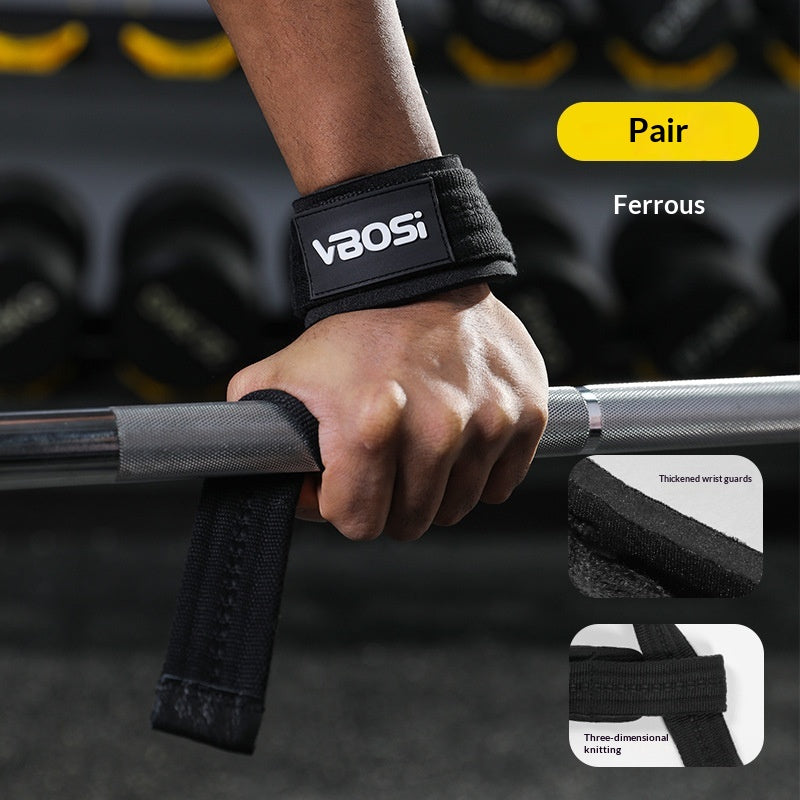 VBOSI 0404V 1 Pair Lifting Straps 6mm Padded Gym Wrist Wraps Anti-Slip Weight Lifting Grips for Deadlift Pull-ups