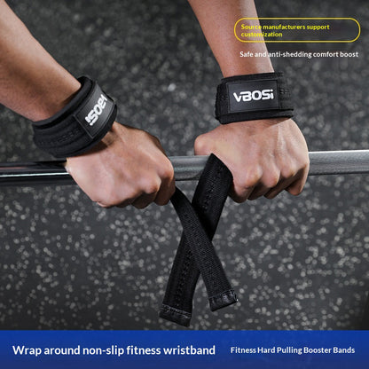 VBOSI 0404V 1 Pair Lifting Straps 6mm Padded Gym Wrist Wraps Anti-Slip Weight Lifting Grips for Deadlift Pull-ups