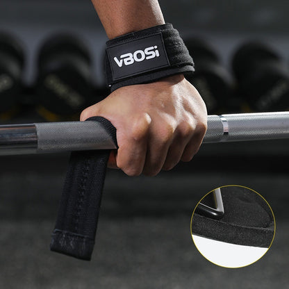 VBOSI 0404V 1 Pair Lifting Straps 6mm Padded Gym Wrist Wraps Anti-Slip Weight Lifting Grips for Deadlift Pull-ups