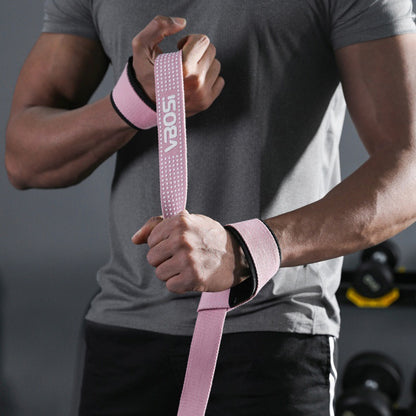VBOSI 8304V 1 Pair Lifting Straps Anti-Slip Hand Grip Wraps for Deadlifts Powerlifting Workouts Strength Training