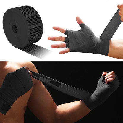 AIBEIJIAN BD001 2Pcs 450*5cm Cotton Boxing Kickboxing Muay Thai Hand Wraps Elastic Breathable Bandage