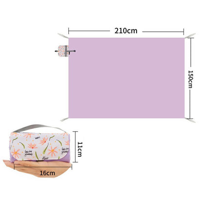 YSD-80626 Outdoor Picnic Blanket 150 x 210CM Beach Ground Mat Portable Waterproof Sand Mat for Camping / Hiking
