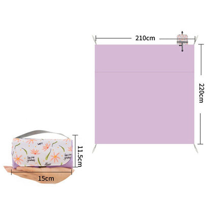 YSD-80626 Outdoor Picnic Blanket 210 x 220CM Beach Ground Mat Portable Waterproof Sand Mat for Camping / Hiking