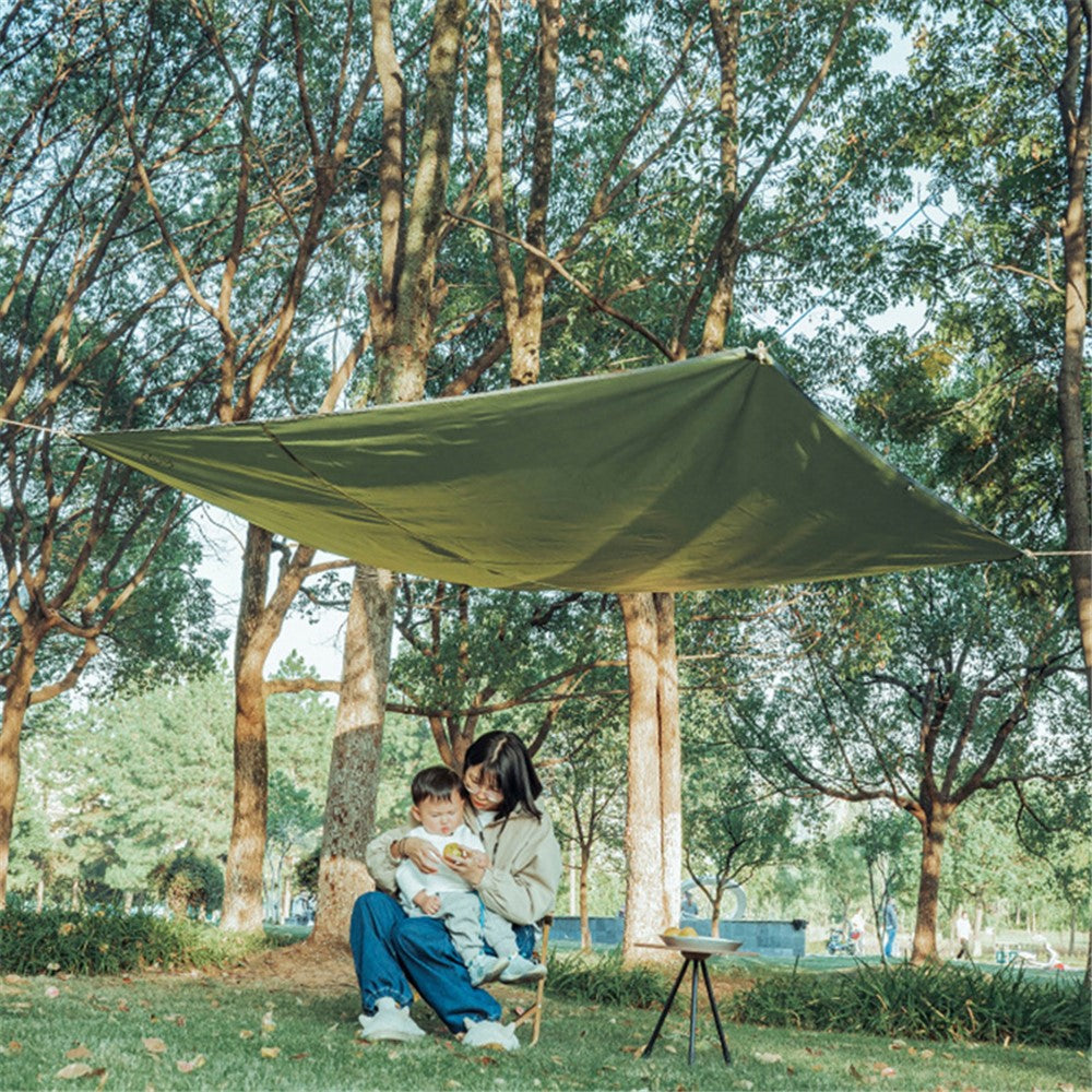 AOTU 220x150cm Portable Moisture-proof Picnic Mat 420D Oxford Cloth Camping Lawn Mat Carpet with Ground Nail