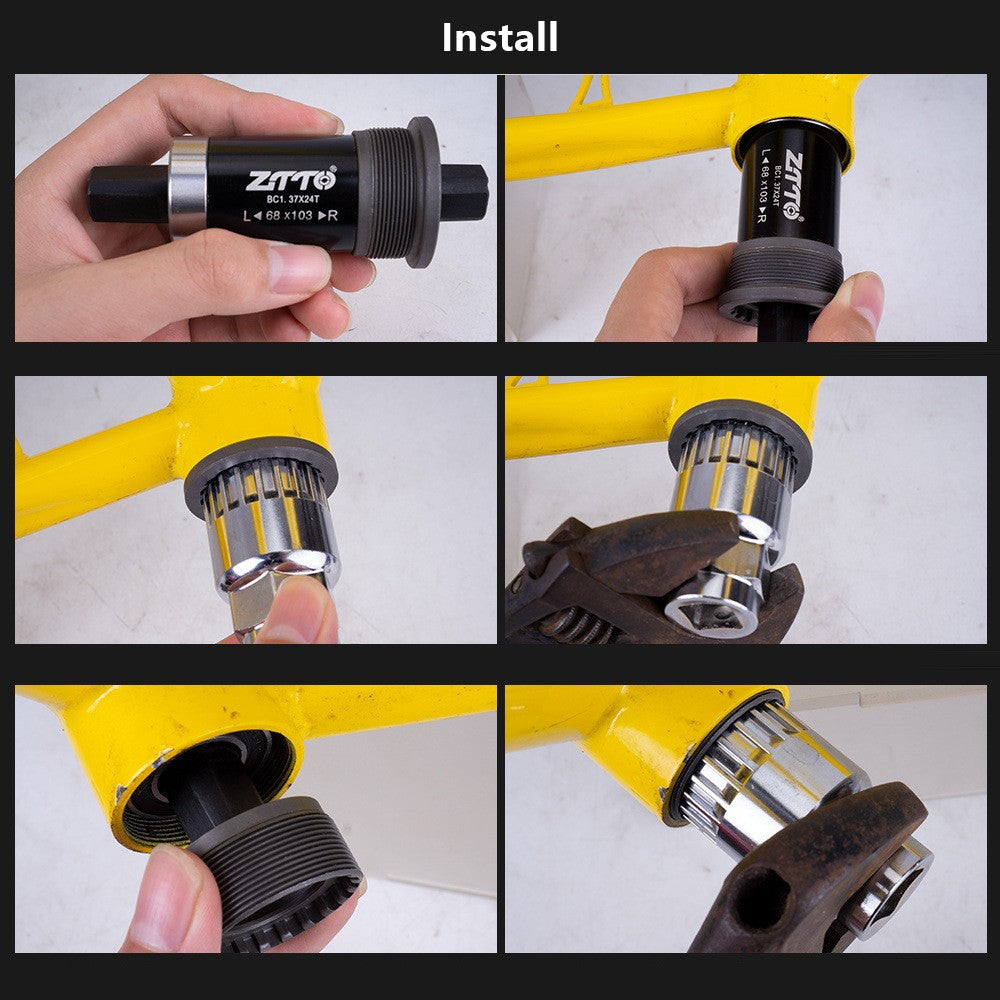 ZTTO fkzz MTB Road Bicycle Square Taper Bottom Bracket Bearing 68mm with Waterproof Screws