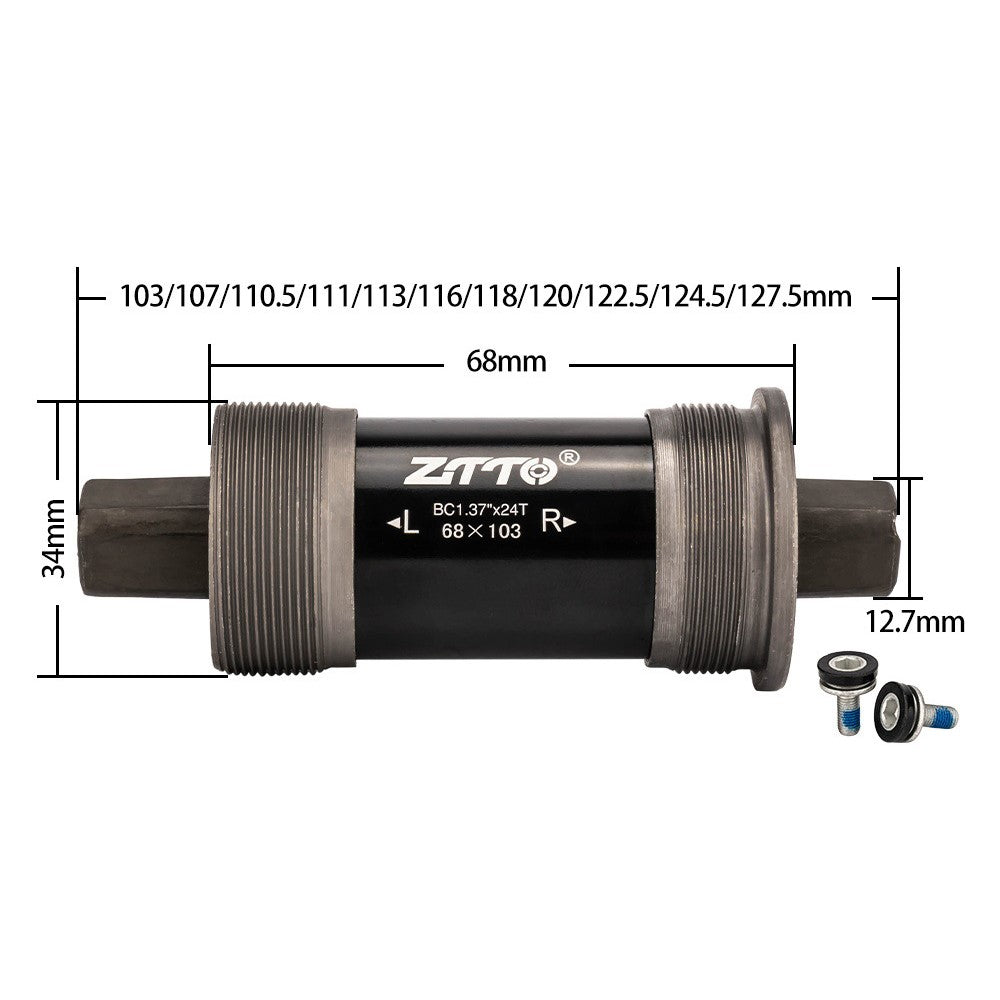 ZTTO fkzz MTB Road Bicycle Square Taper Bottom Bracket Bearing 68mm with Waterproof Screws