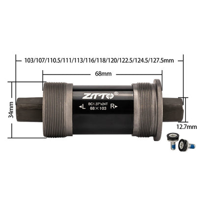 ZTTO fkzz MTB Road Bicycle Square Taper Bottom Bracket Bearing 68mm with Waterproof Screws