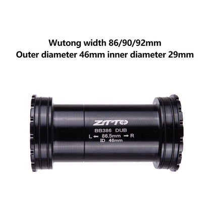 ZTTO BB386 Aluminum Alloy Bicycle Bottom Bracket for BB386EVO / PF30 68 / 73 / 86mm 46mm Frame Shell