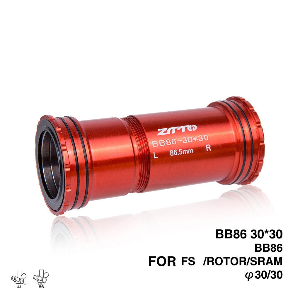 ZTTO BB86 30x30 4 Bearing Central Axis Aluminum Alloy Thread Lock Bike Bottom Bracket
