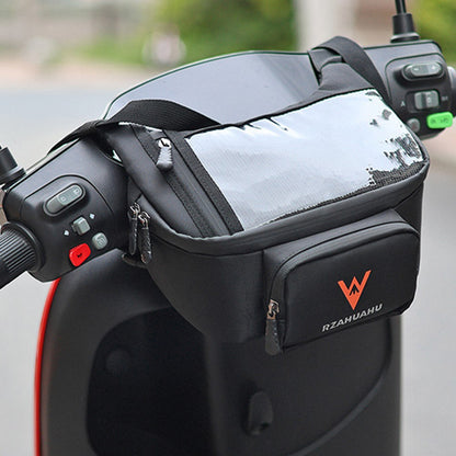 RZAHUAHU Multifunctional Front Handlebar Bag Waterproof Touchscreen Phone Pouch for Navigation Cycling