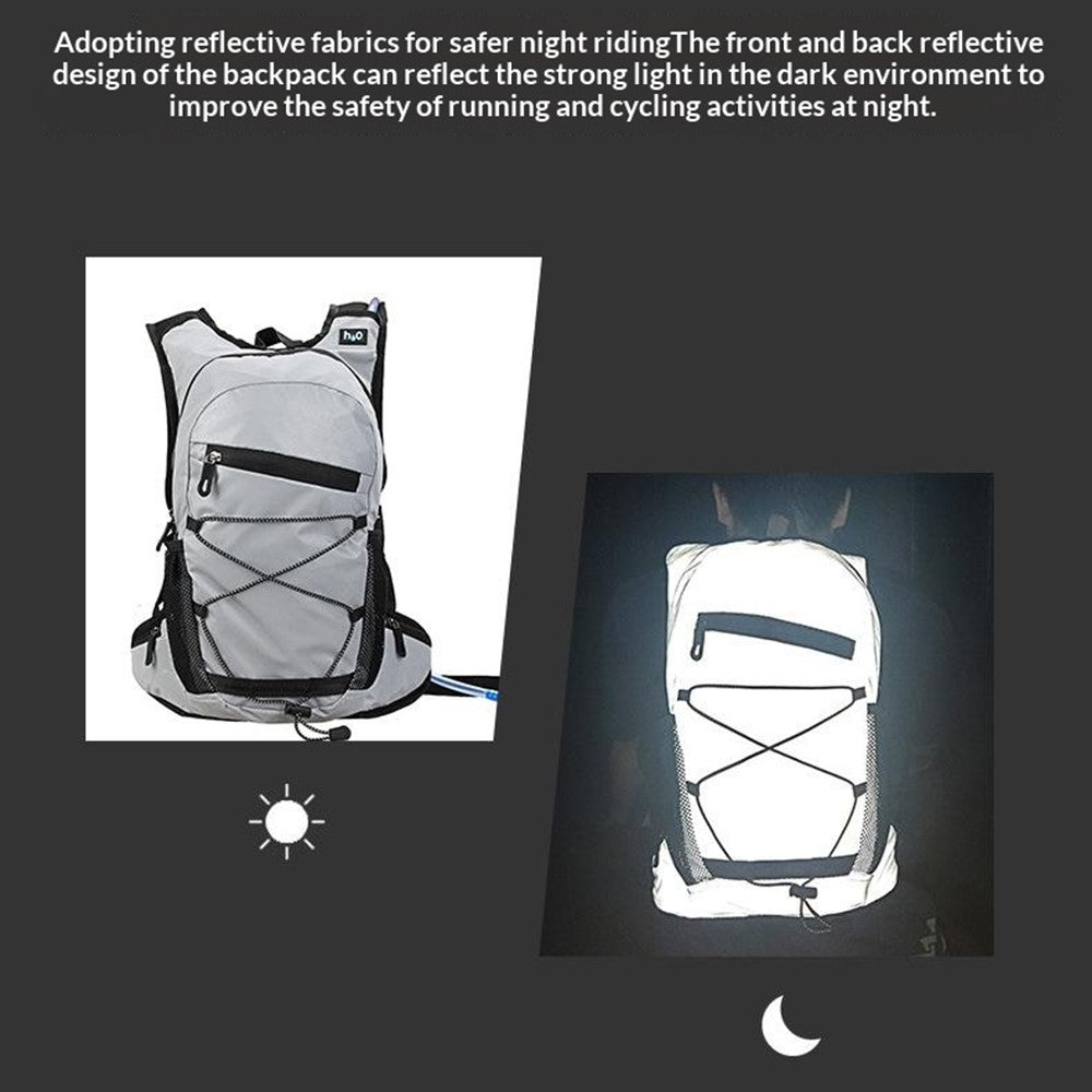 Running Cycling Backpack Reflective Lightweight Outdoor Sports Pack Water Bladder Compatible