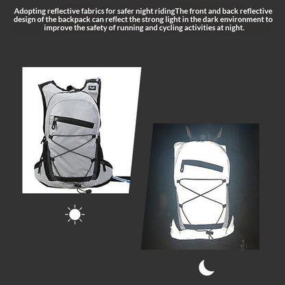 Running Cycling Backpack Reflective Lightweight Outdoor Sports Pack Water Bladder Compatible