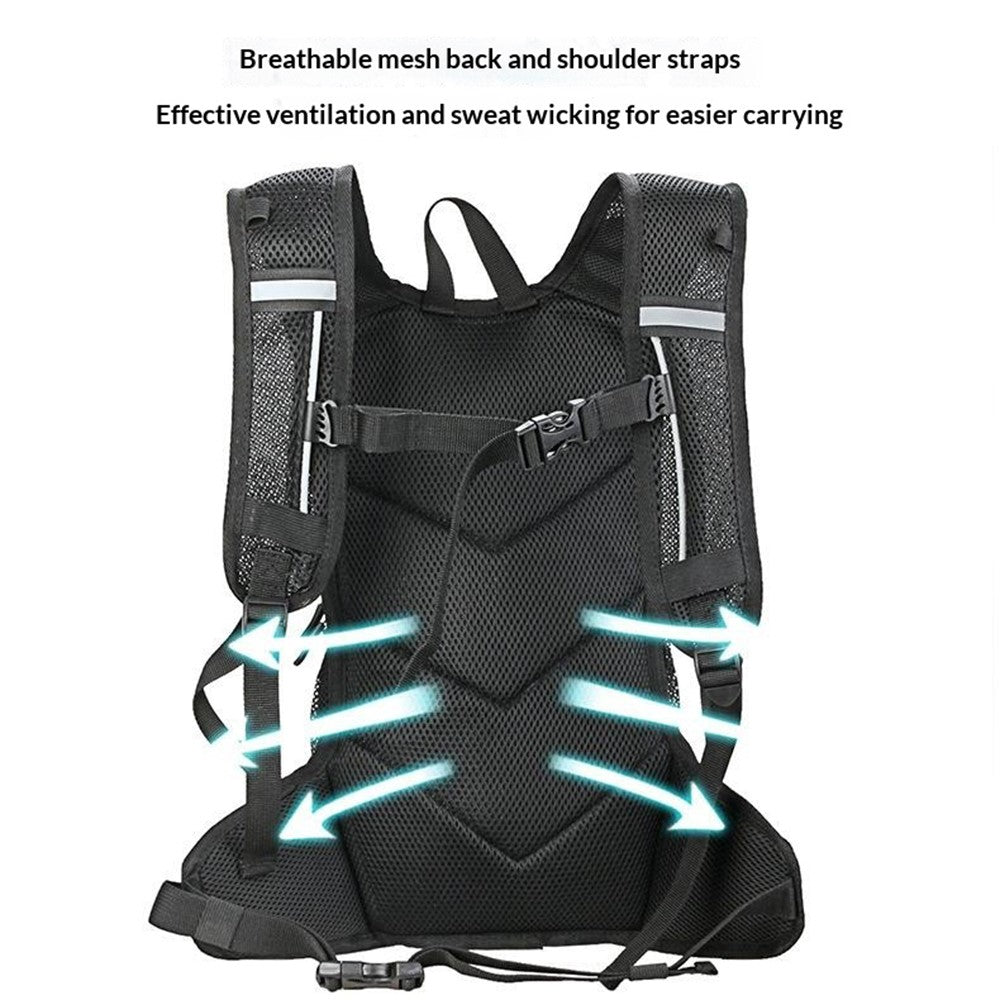 Running Cycling Backpack Reflective Lightweight Outdoor Sports Pack Water Bladder Compatible