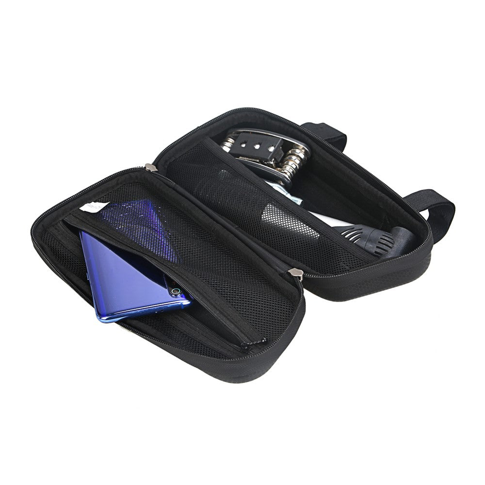 RZAHUAHU Bicycle Front Frame Hard Shell Bag Cycling Bike Waterproof Phone Tools Storage Bag