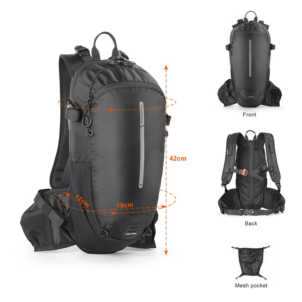RHINOWALK RK8202 12L Hiking Backpack Breathable Travel Bag Camping Climbing Daypack