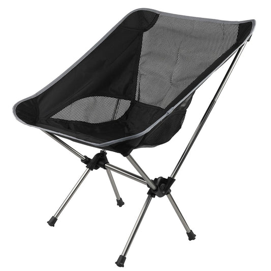 HS-334 1200D Oxford Fabric Outdoor Camping Moon Chair Ultra Light Aluminum Alloy Folding Chair