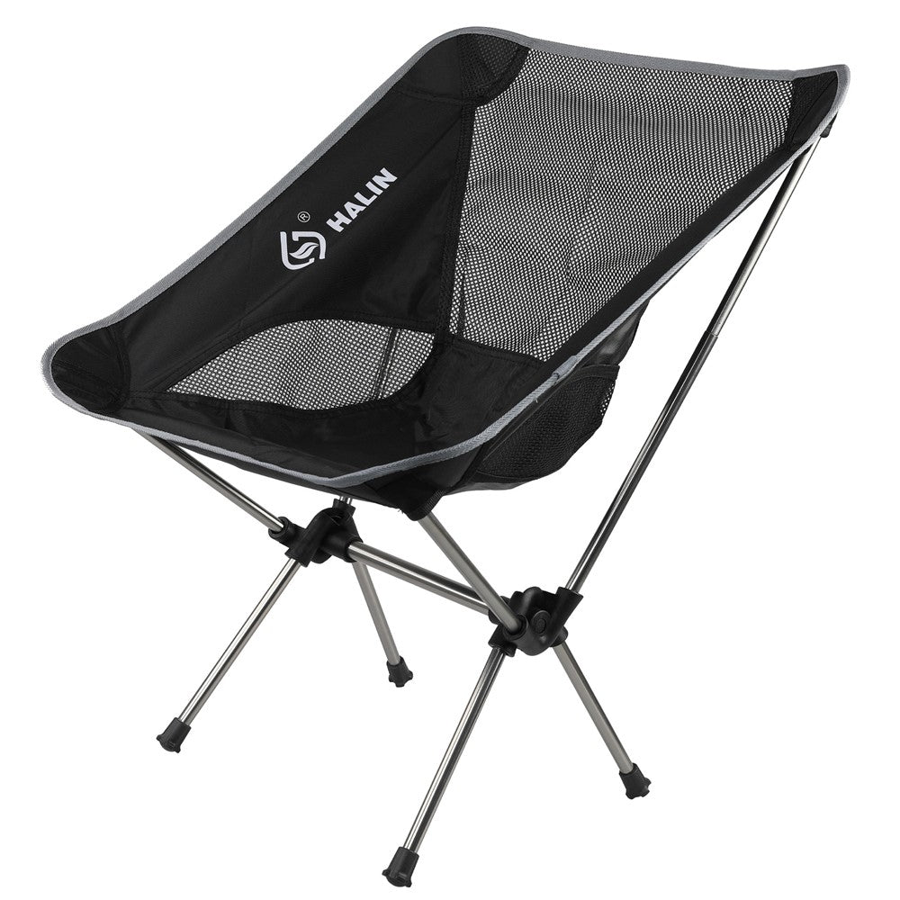 HALIN HS-334 Portable Folding Chair Aluminum Alloy Pole 1200D Oxford Cloth Camping Backrest Chair