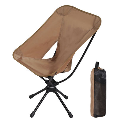 HALIN Outdoor Folding Chair 360 Degree Rotation Portable Moon Chair for Camping Hiking Fishing