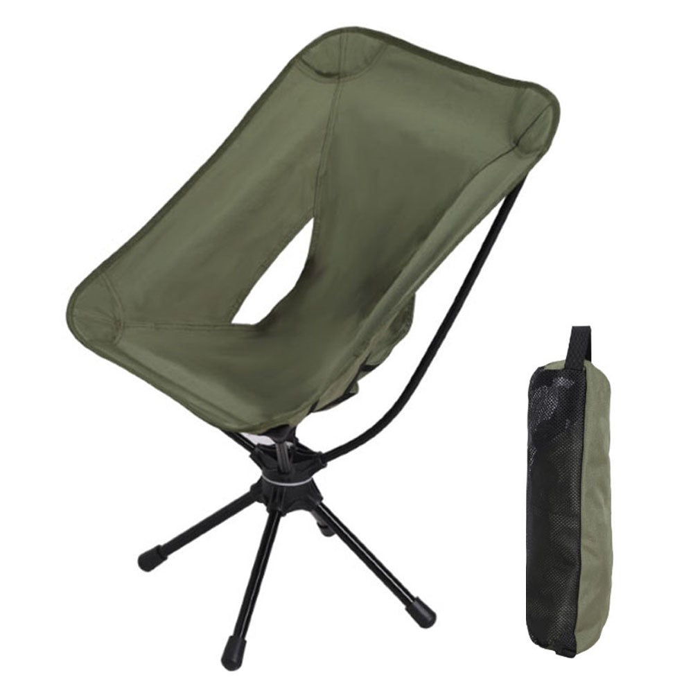 HALIN Outdoor Folding Chair 360 Degree Rotation Portable Moon Chair for Camping Hiking Fishing