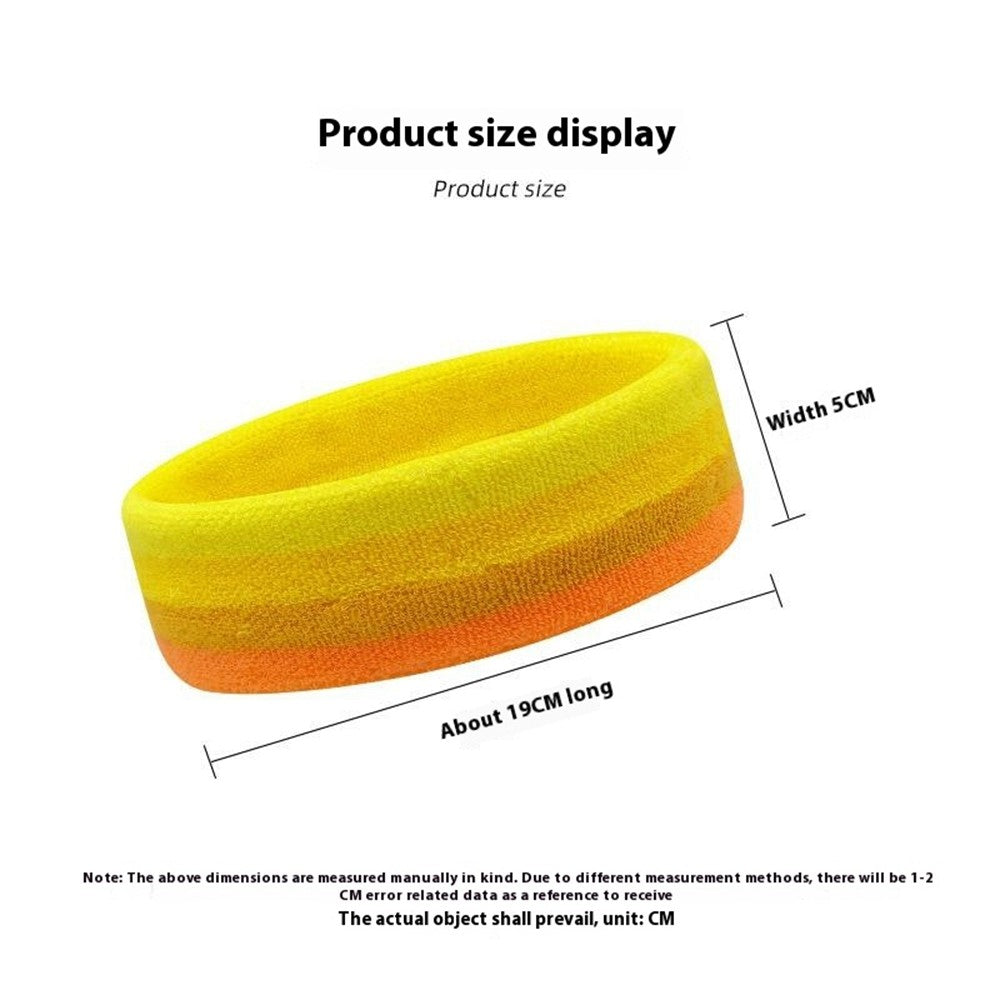 Sports Headband Sweat Absorbing Unisex Hair Band 19x5cm for Running Fitness Yoga Face Washing
