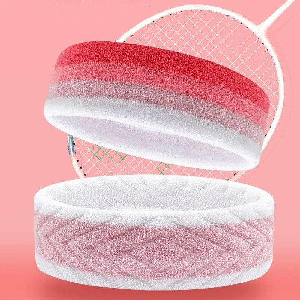 Sports Headband Sweat Absorbing Unisex Hair Band 19x5cm for Running Fitness Yoga Face Washing