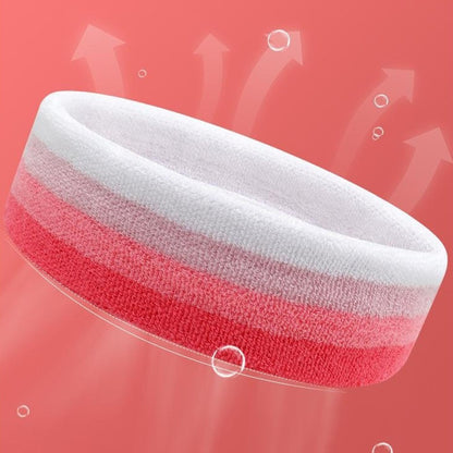 Sports Headband Sweat Absorbing Unisex Hair Band 19x5cm for Running Fitness Yoga Face Washing