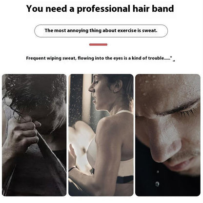 Sports Headband Sweat Absorbing Unisex Hair Band 19x5cm for Running Fitness Yoga Face Washing