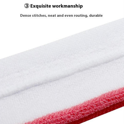 Sports Headband Sweat Absorbing Unisex Hair Band 19x5cm for Running Fitness Yoga Face Washing