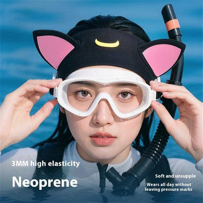 GOLOVEJOY XTJ161 Cat Ear Swimming Headband Women Neoprene Quick Dry Sports Hair Band