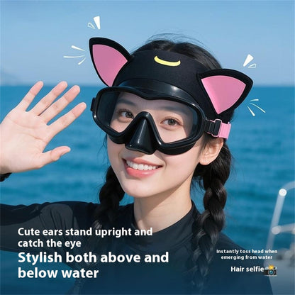 GOLOVEJOY XTJ161 Cat Ear Swimming Headband Women Neoprene Quick Dry Sports Hair Band