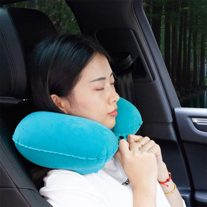 928 Travel Neck Pillow Automatic Inflatable Head Support U-Shaped Ultralight Neck Support for Office Car Rest