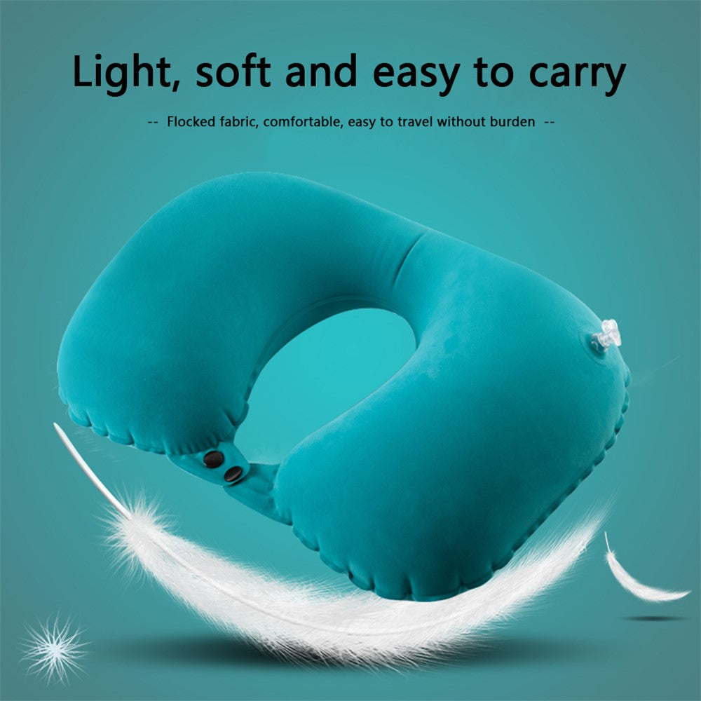 928 Travel Neck Pillow Automatic Inflatable Head Support U-Shaped Ultralight Neck Support for Office Car Rest