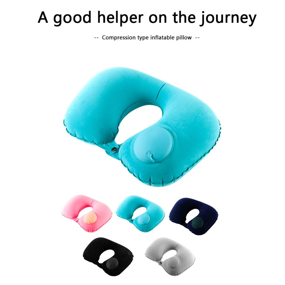 928 Travel Neck Pillow Automatic Inflatable Head Support U-Shaped Ultralight Neck Support for Office Car Rest