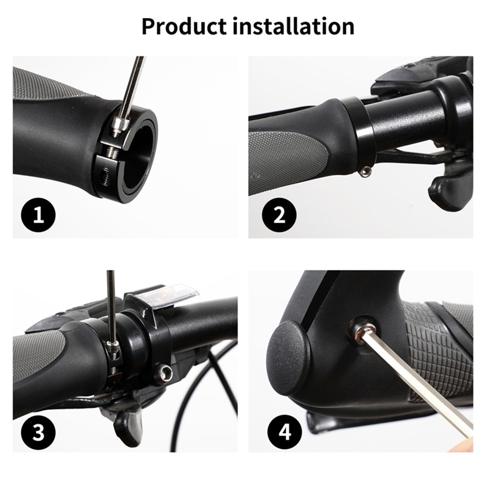 WEST BIKING Mountain Bike Anti-slip Shockproof Horn Shape Handlebar Grip Lock Cover Cycling Accessory