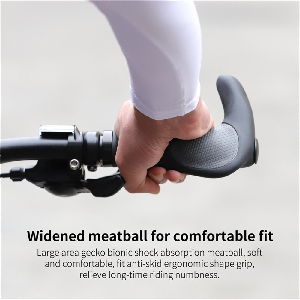 WEST BIKING Mountain Bike Anti-slip Shockproof Horn Shape Handlebar Grip Lock Cover Cycling Accessory