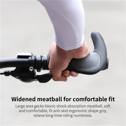 WEST BIKING Mountain Bike Anti-slip Shockproof Horn Shape Handlebar Grip Lock Cover Cycling Accessory