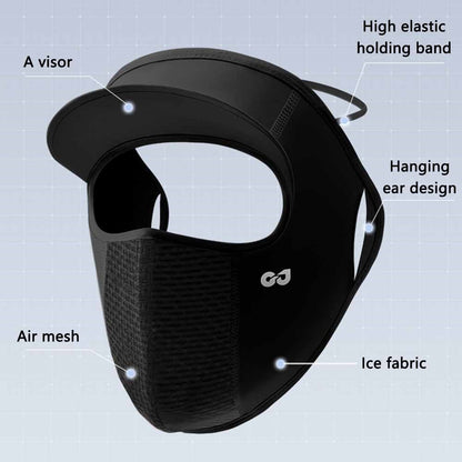 GOLOVEJOY XTJ133 Cycling Sun Hat UV Protective Visor Face Mask Summer Outdoor Face Cover
