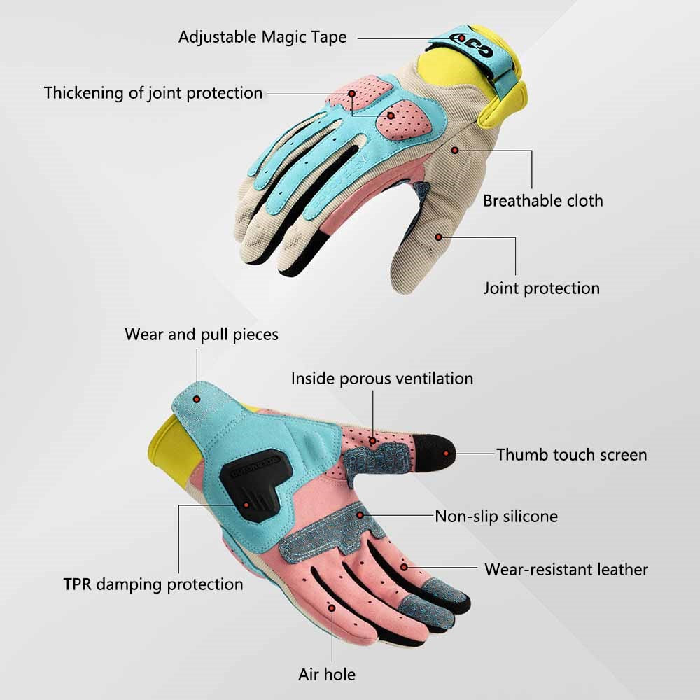 GOLOVEJOY XG79 1 Pair Cycling Anti-Slip Gloves Breathable Touch Screen Hand Gloves