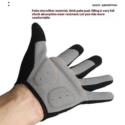 KYNCILOR 1 Pair Summer Full Finger Cycling Gloves Touch Screen Shock-Absorbed Hand Gloves
