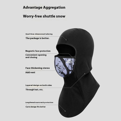 GOLOVEJOY DTJ47 Winter Windproof Magnetic Face Mask Balaclava Headwear Thermal Neck Gaiter