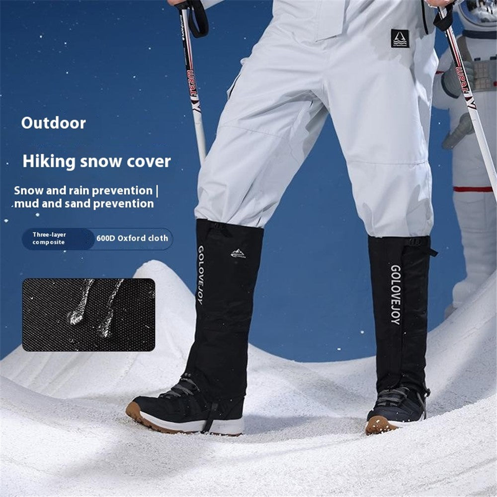 GOLOVEJOY HX39 1 Pair Plush Lining Waterproof Leg Gaiters Outdoor Hiking Climbing Skiing Leg Cover