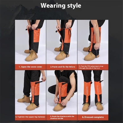 GOLOVEJOY HX39 Winter Outdoor Snow Boot Gaiters Breathable Waterproof Ankle Leg Guard for Hiking Hunting Skiing