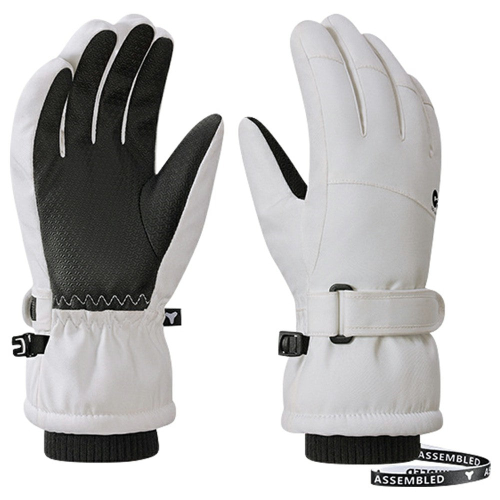 GOLOVEJOY DRST39 1 Pair Winter Ski Gloves for 8-12 Years Kids Waterproof Windproof Snow Mittens Size M
