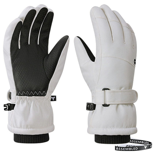 GOLOVEJOY DRST39 1 Pair Winter Ski Gloves for 8-12 Years Kids Waterproof Windproof Snow Mittens Size M
