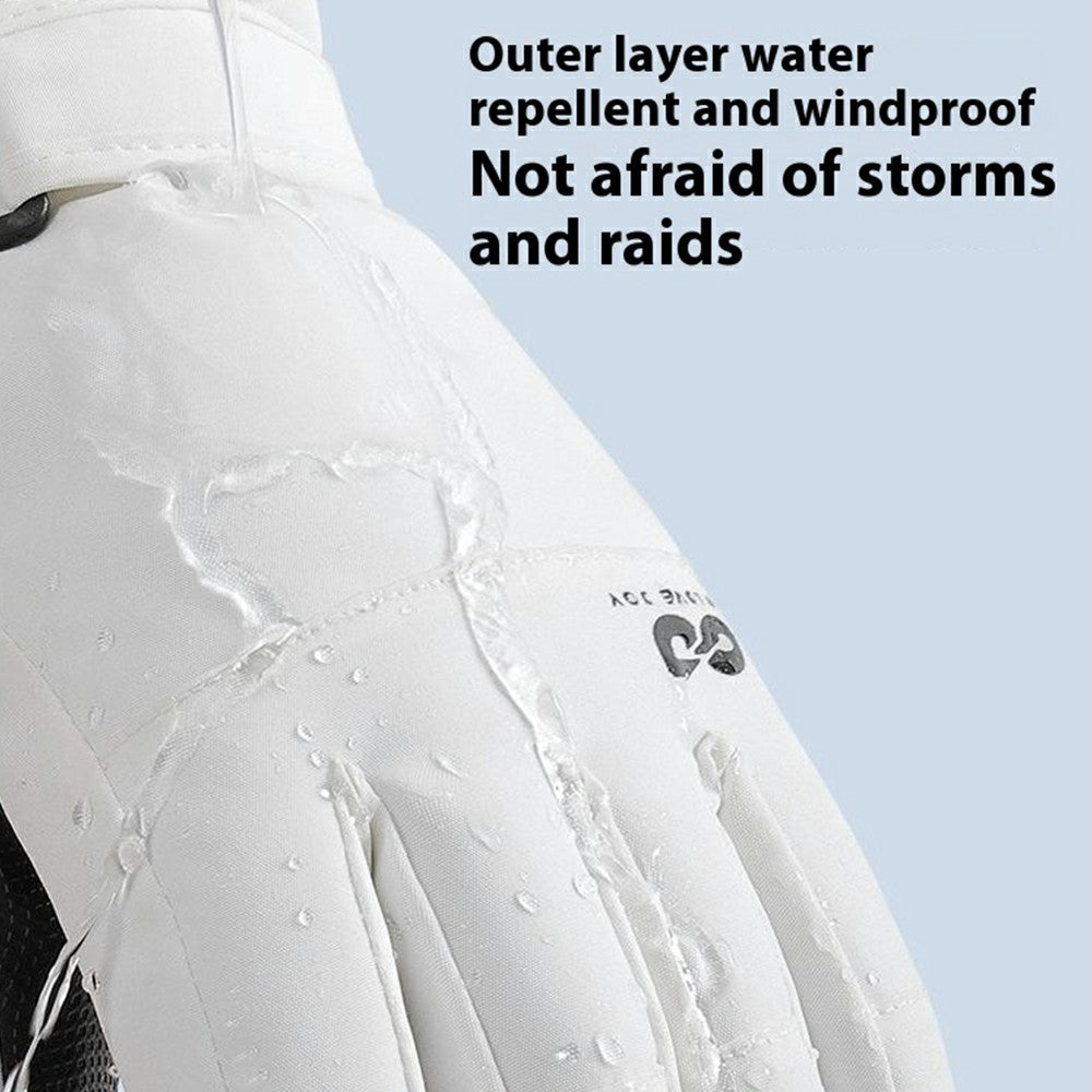 GOLOVEJOY DRST39 1 Pair Winter Ski Gloves for 8-12 Years Kids Waterproof Windproof Snow Mittens Size M